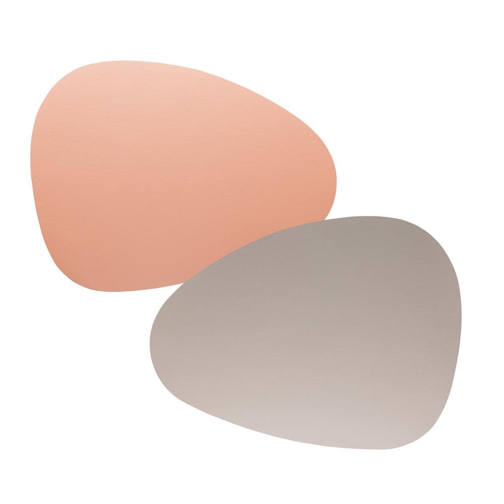 Lugar Americano Royal PVC Dupla Face Rosa Cinza Claro