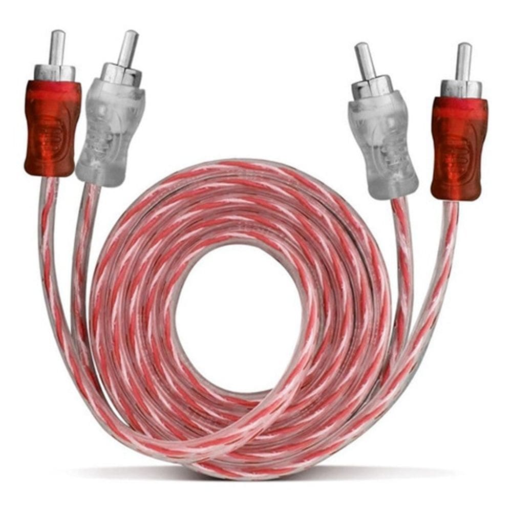 Cabo Rca 1 Metro Dupla Blindagem Injetado Vermelho 4mm