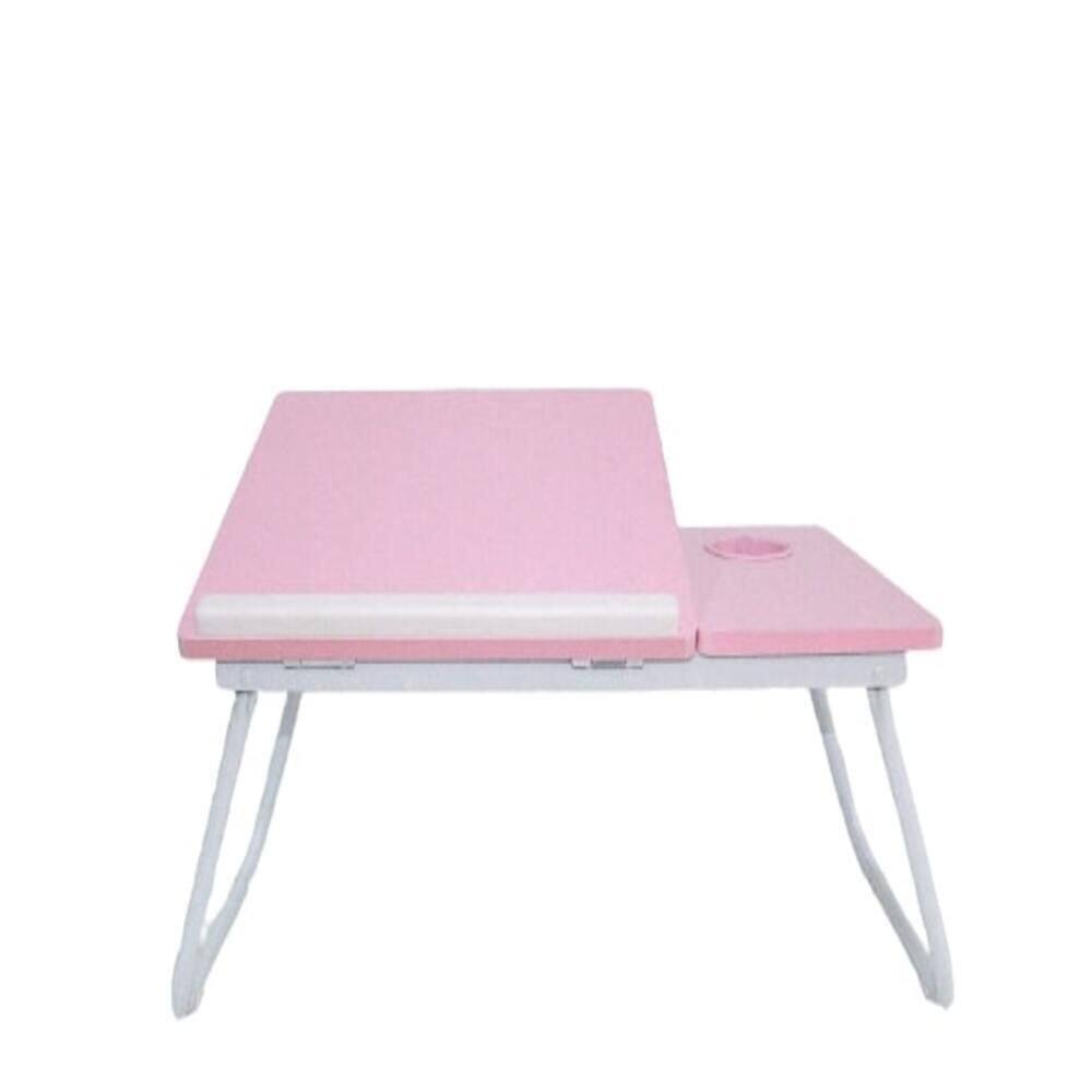 Suporte Para Notebook Mesa Madeira Cama Ajustavel Multifuncional Sofa Apoio Home Office Dobravel Rosa