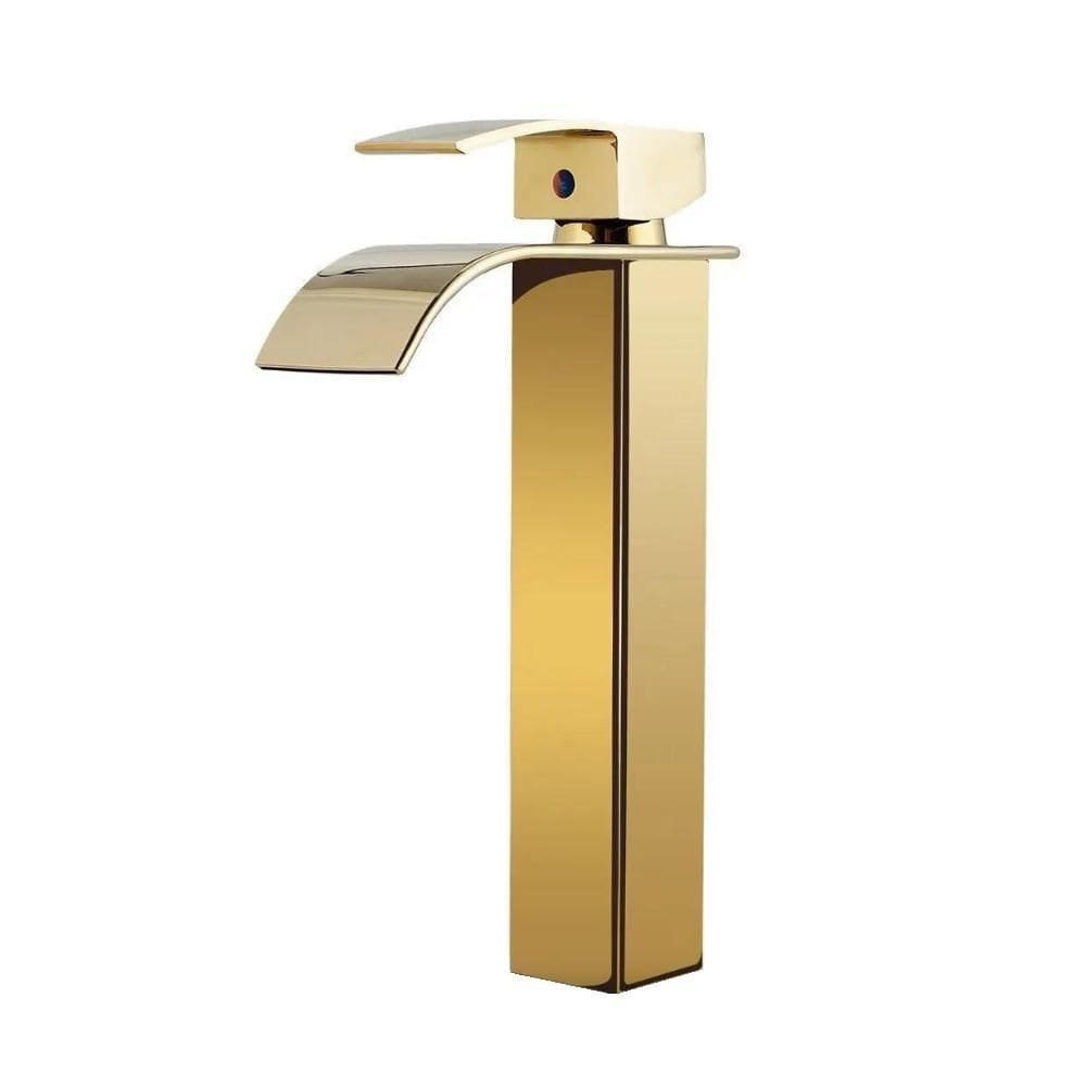 Torneira Monocomando Banheiro Cascata Slim Alta- Dourado