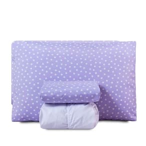 Jogo De Lençol Solteiro Classic Estampado 160 Fios 3 Peças - Poa Lilas