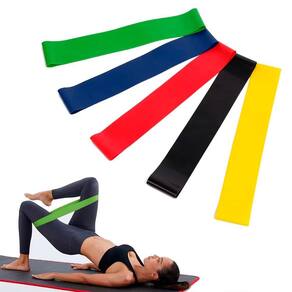 Kit 5 Elásticos Intensidade Exercícios Musculares Academia