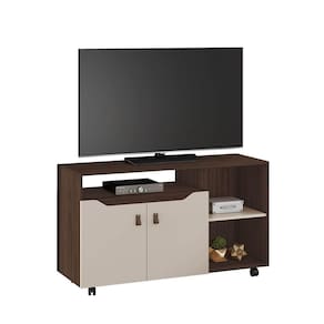 Rack Seleto Para Até 49 Polegadas Jcm Movelaria Café Off White