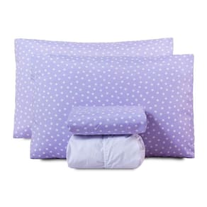 Jogo De Lençol Queen Classic Estampado 160 Fios 4 Peças - Poa Lilas
