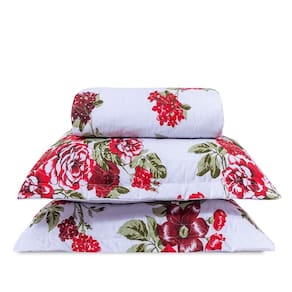 Cobre Leito Casal Padrão Classic Estampado 160 Fios 3 Peças - Eva