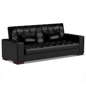 Sofá Cama Para Sala De Estar Lisboa Couríssimo Preto - Ibiza