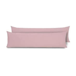 Kit 2 Fronhas Para Travesseiro De Corpo Slim 1,50cm X 50cm - Rose