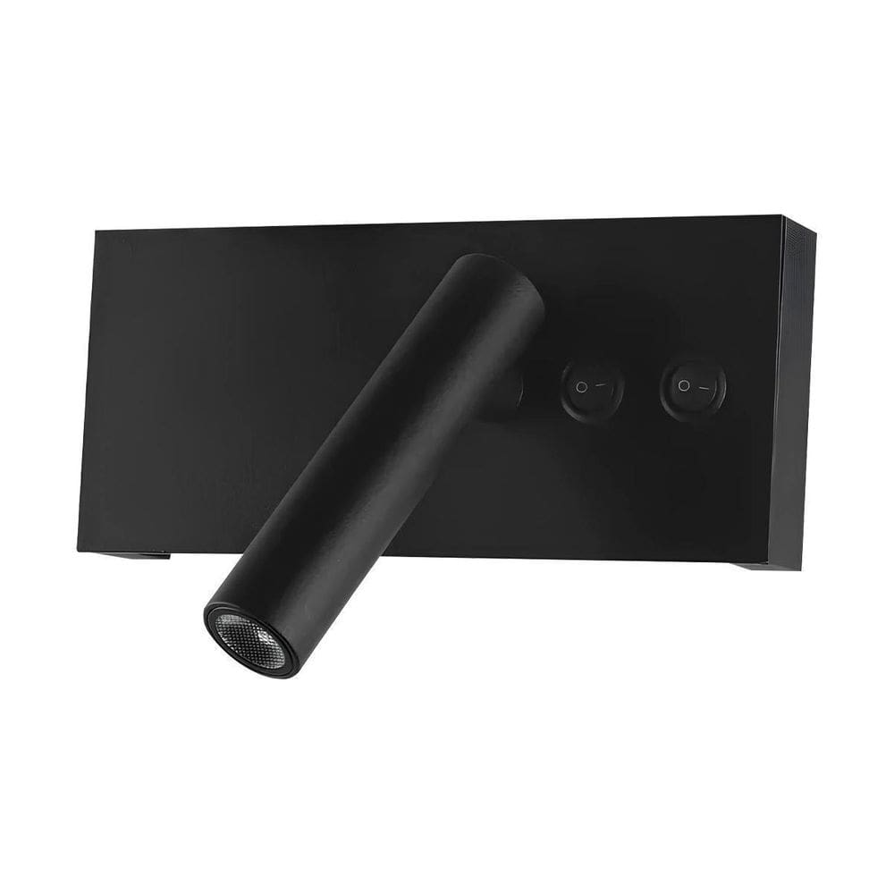 Luminária Arandela Cabeceira Para Leitura Led 3000K Preto 8W