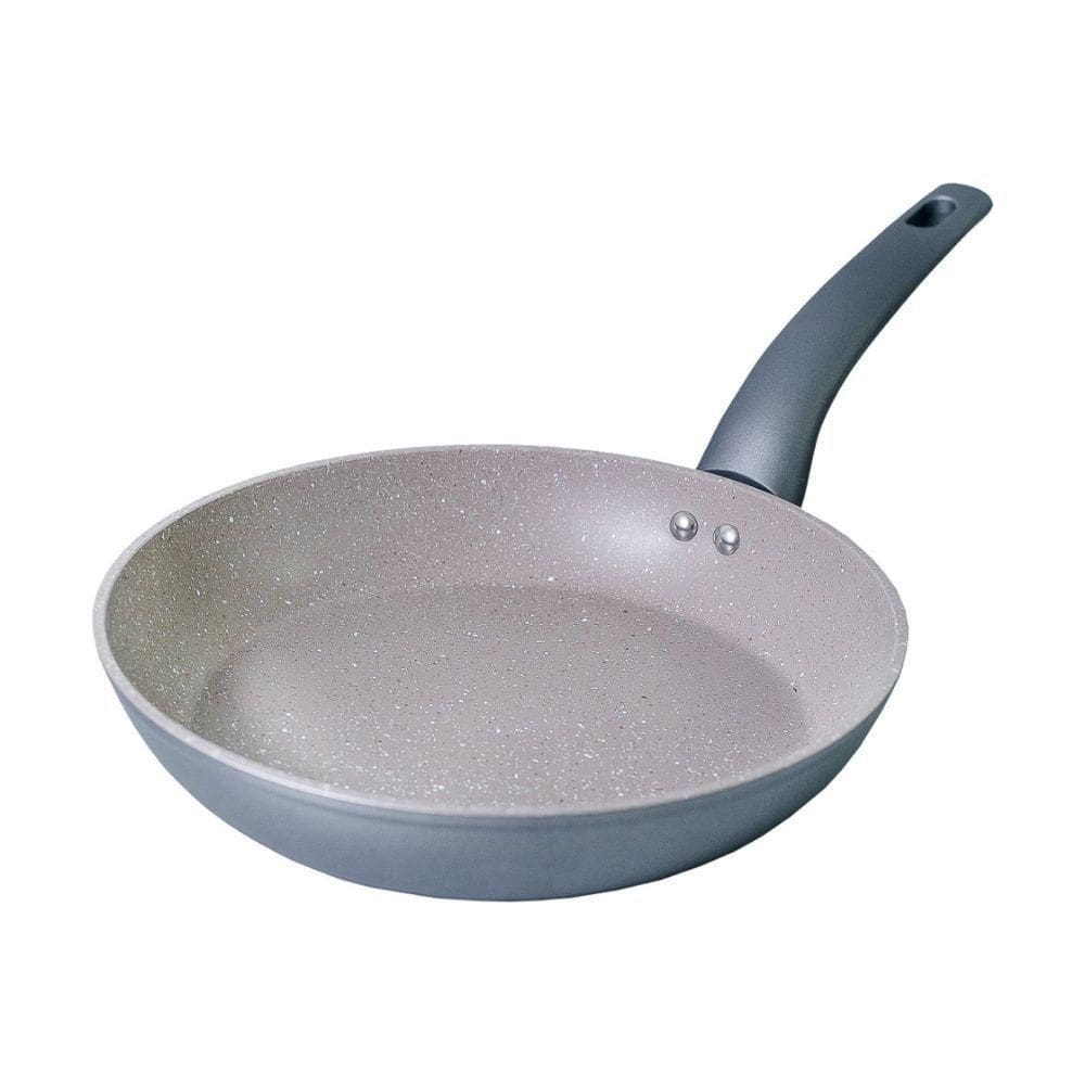 Frigideira Indução Antiaderente Revestida Em Granito Cinza 24cm