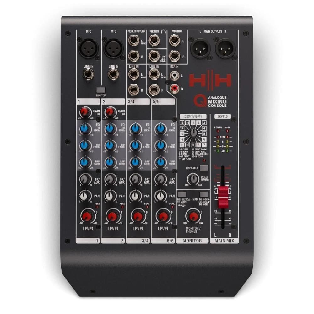 Mesa De Som Hh Queensberry Q6fx 6 Canais Preta