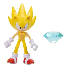 Boneco de ação Sonic The Hedgehog Super Sonic 10 cm com Chaos Emerald