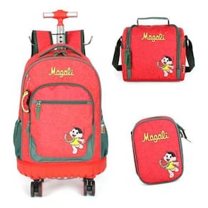 Kit Mochila 360 Escolar Turma Da Monica Lancheira Estojo