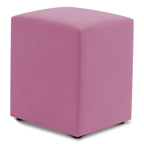 Puff Decorativo Sala de Estar Quadrado 36x47cm Suede Rosa - Abmaza