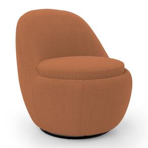 Poltrona Orgânica Living Memphis Base Giratória Bouclê Terracota - Abmaza