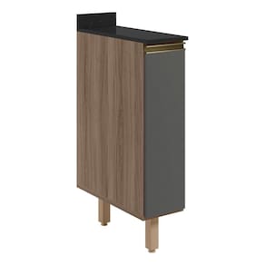 Balcao Com Tampo 1 Porta 20cm Mdf 16796 Carvalho Toq Chumbo Nicioli