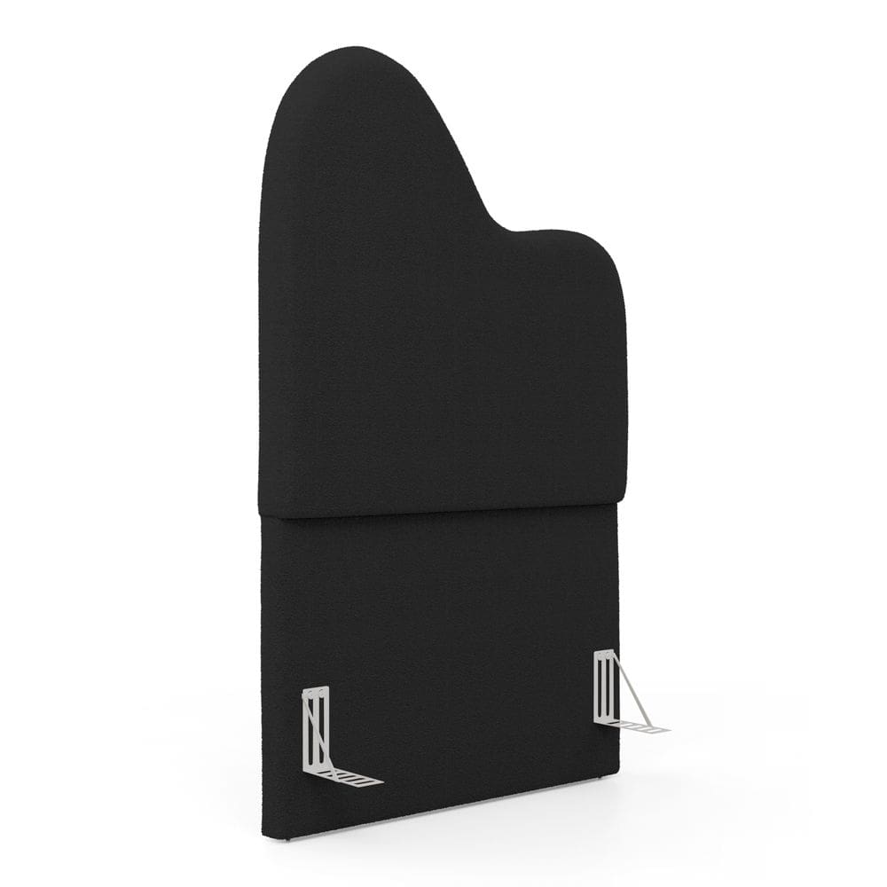 Cabeceira Orgânica Cama Box Solteiro Sea 90cm com Frame Bouclé Preto - Abmaza