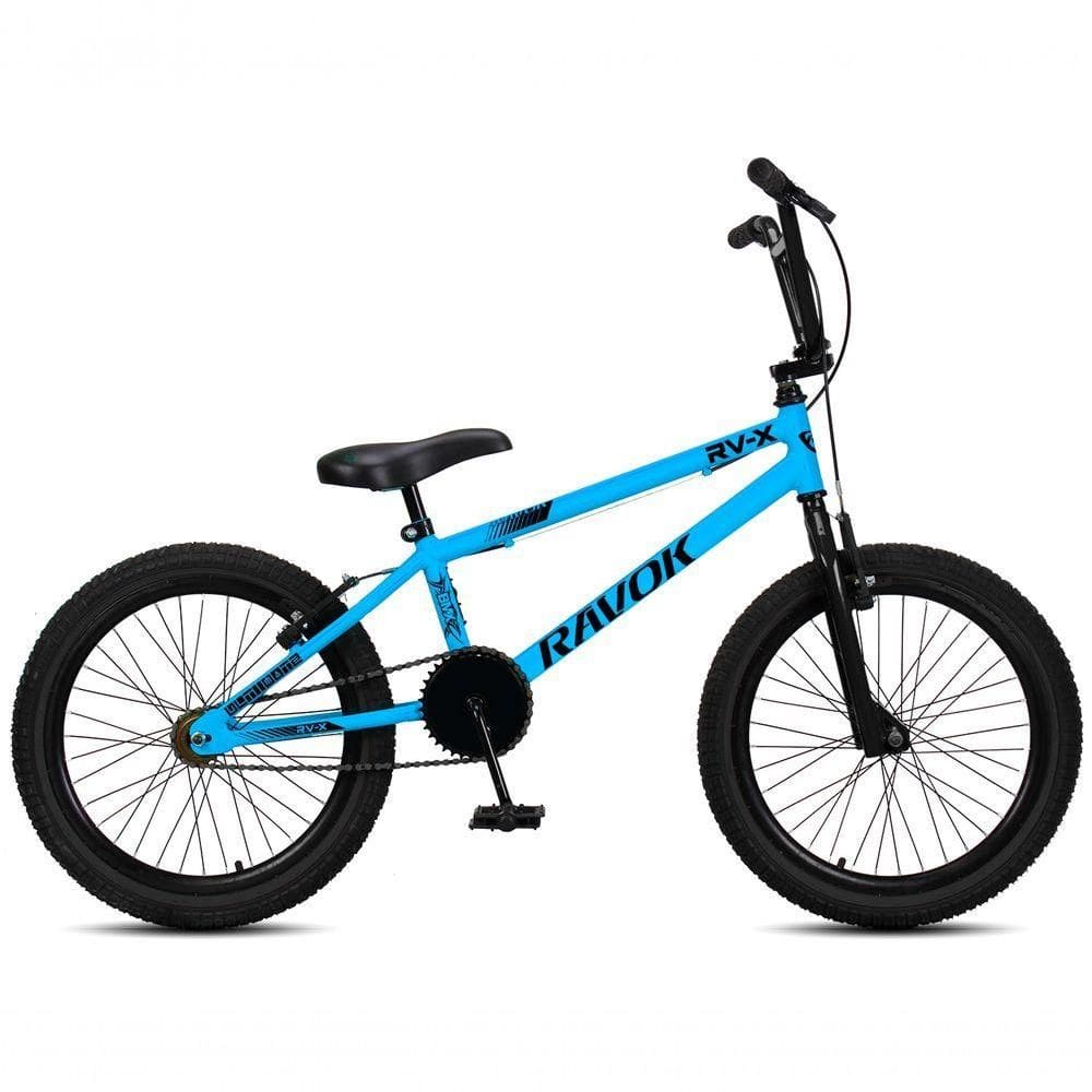 Bicicleta BMX Cross Aro 20 RV-X Aro Aero Freio V-Brake Ravok Azul