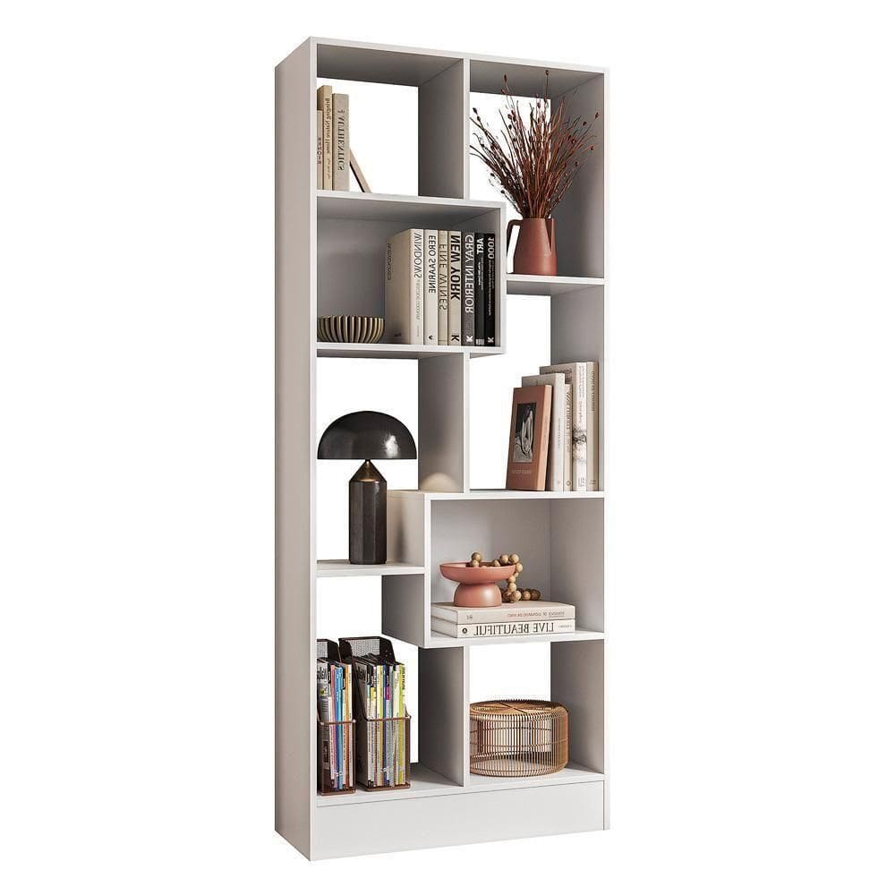 Estante Livreiro Com 8 Nichos Branco - Qmovi Branco