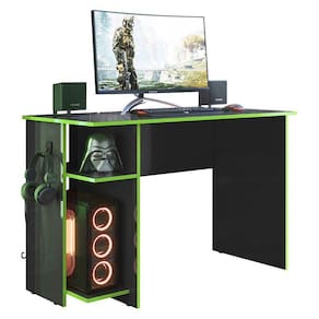 Mesa Para Gamer 3875 Preto Fosco-verde - Qmovi Preto Fosco-verde