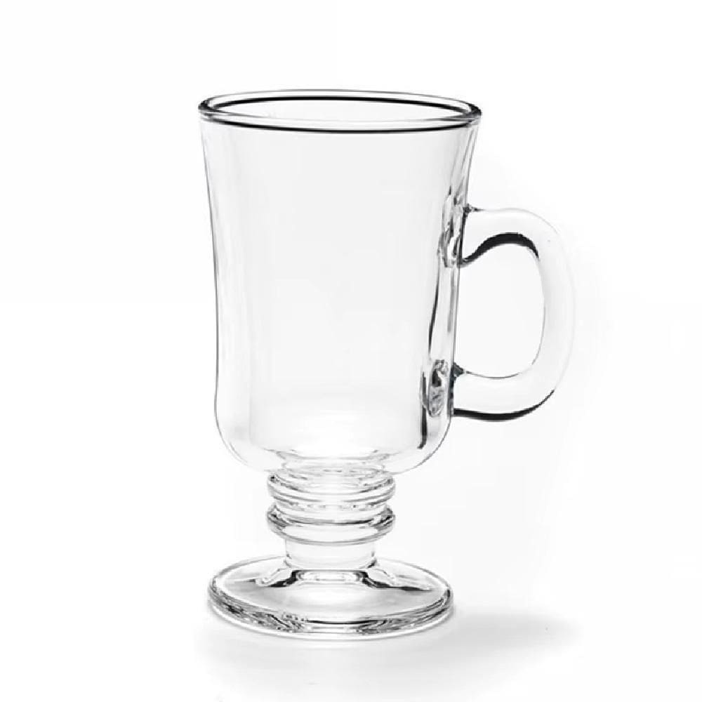 Kit 6 Canecas Cappuccino Royal Xícara De Vidro 230ml Para Café Chocolate E Drinks A Qualquer Hora