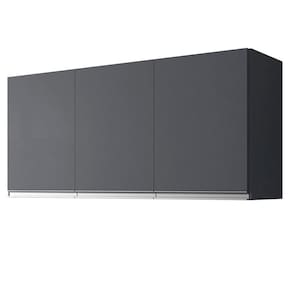 Armário Aéreo Andréia 120cm 3 Portas Cinza - Ajl Móveis Cinza