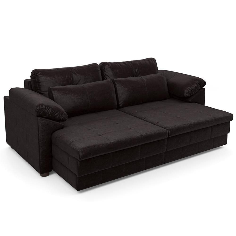 Sofá Retrátil Para Sala De Estar 2 Lugares 175cm Riza S03 Couro Vinho - Lyam Decor