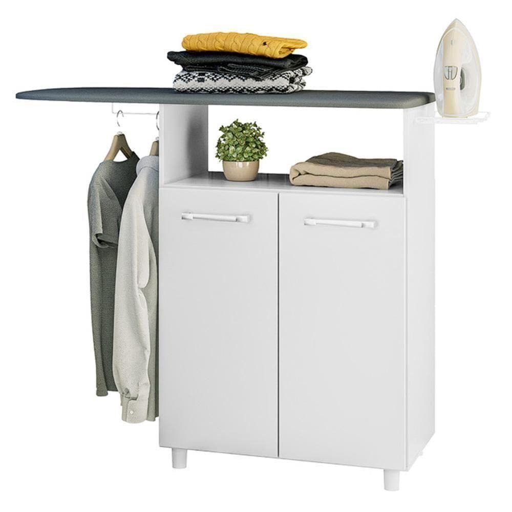 Balcão Multiuso Passadeira Melissa 2 Portas Branco - Nicioli Branco