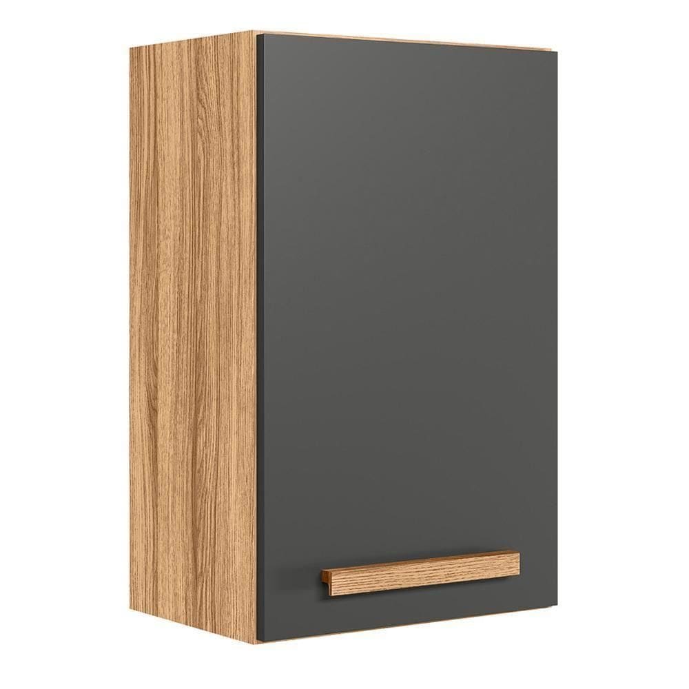 Armário Aéreo Intenza 40cm 1 Porta Freijó-chumbo - Nicioli Freijó-chumbo