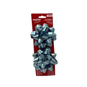 Laço Pronto Adesivado Estrela Azul Claro 10cm c/2 - Cromus