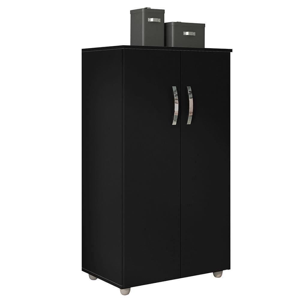 Armário Multiuso Rosana 2 Portas Preto - Ajl Móveis Preto