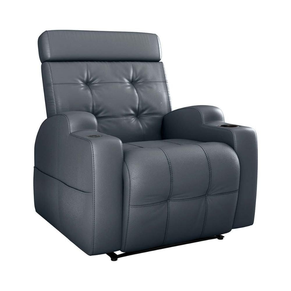 Poltrona Reclinável Do Papai Automática Com Usb E Porta Copos Cherokee Matrix Sintetico Cinza