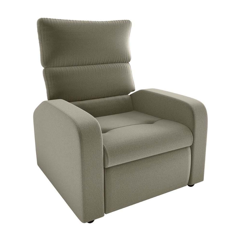Poltrona Do Papai Reclinável Kwid Matrix Veludo Capuccino