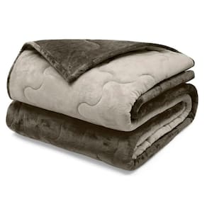 Edredom Buettner Solteiro Plush Flannel 100% Poliéster Dupla Face 160mx240m Chocolate Escuro E Chocolate Claro