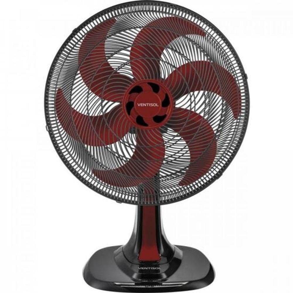 Ventilador De Mesa Ventisol Turbo 6 40cm Vermelho 127v [f002]