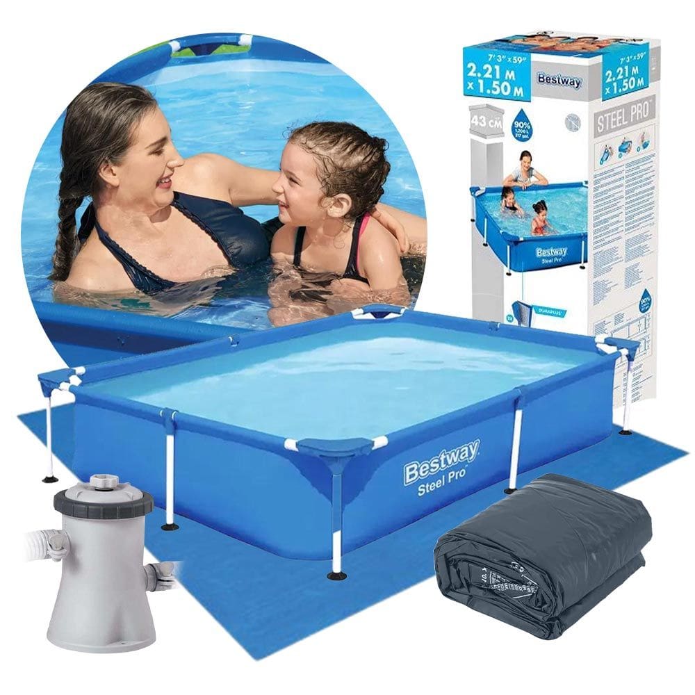 Piscina Estrutural Infantil 1.200 Litros Splash Juniors com Capa Bomba e Forro Bestway 220v