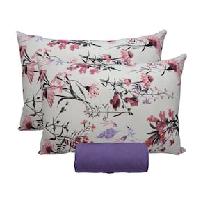 Jogo De Cama King Portallar Malha 100% Algodão Londres 3 Peças Violeta