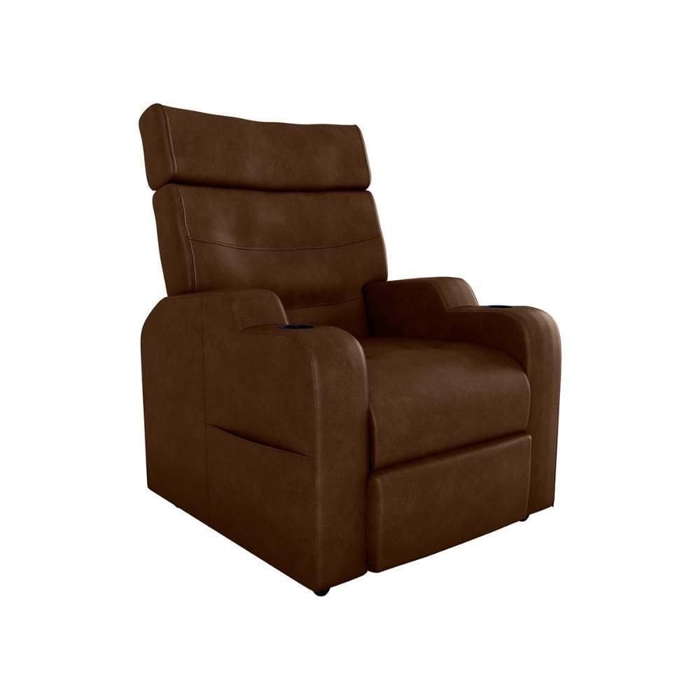 Poltrona Reclinável Do Papai Com Porta Copos Porta Controle Toro Matrix Sintetico Rustico Whisky