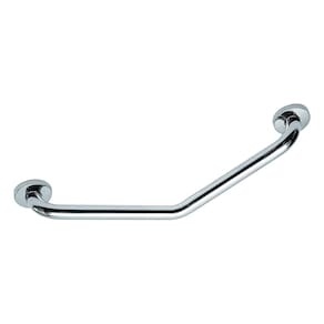 Barra de Apoio Angular 25X25cm Aço Inox Acessibilidade Banheiro Box Corrimao Segurança