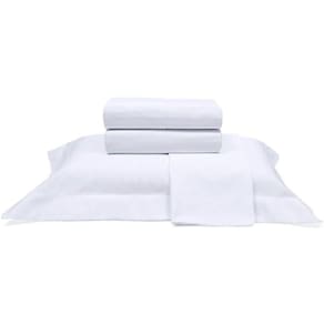 Jogo De Cama Buettner Casal Percal 1000 Fios Dobra Feita 4 Peças Branco