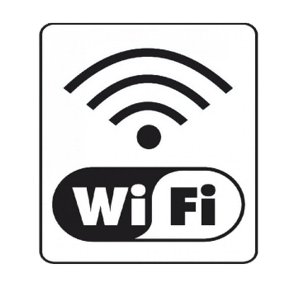 Placa Advertência Wifi Unidade