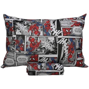 Jogo De Cama Portallar Solteiro Malha Mista Estampado Disney Marvel Spider Cartoon 2 Pçs Preto