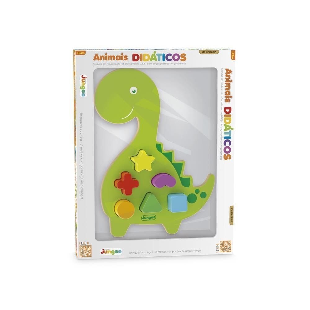 Brinquedo de Encaixe Animais Didáticos Dino - Junges