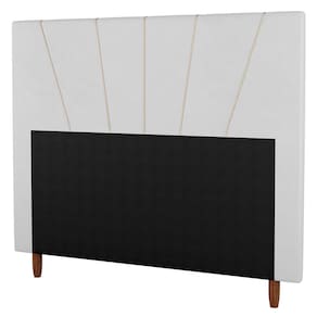 Cabeceira Cama Box Casal Queen Size Dallas 160cm Sintético Branco - Abmaza