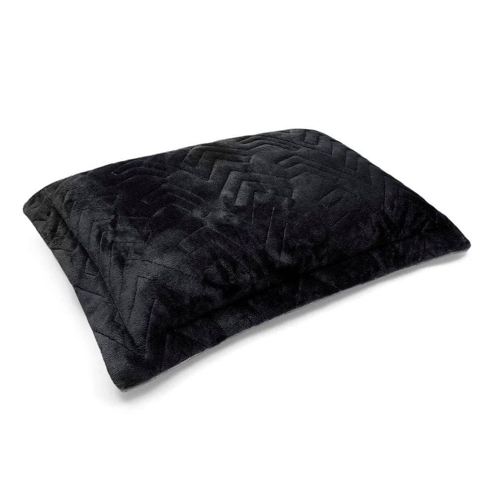 Porta Travesseiro Avulso Buettner Flannel Plush Microfibra 100% Poliéster Dupla Face 50cmx70cm Preto / Metal Escuro
