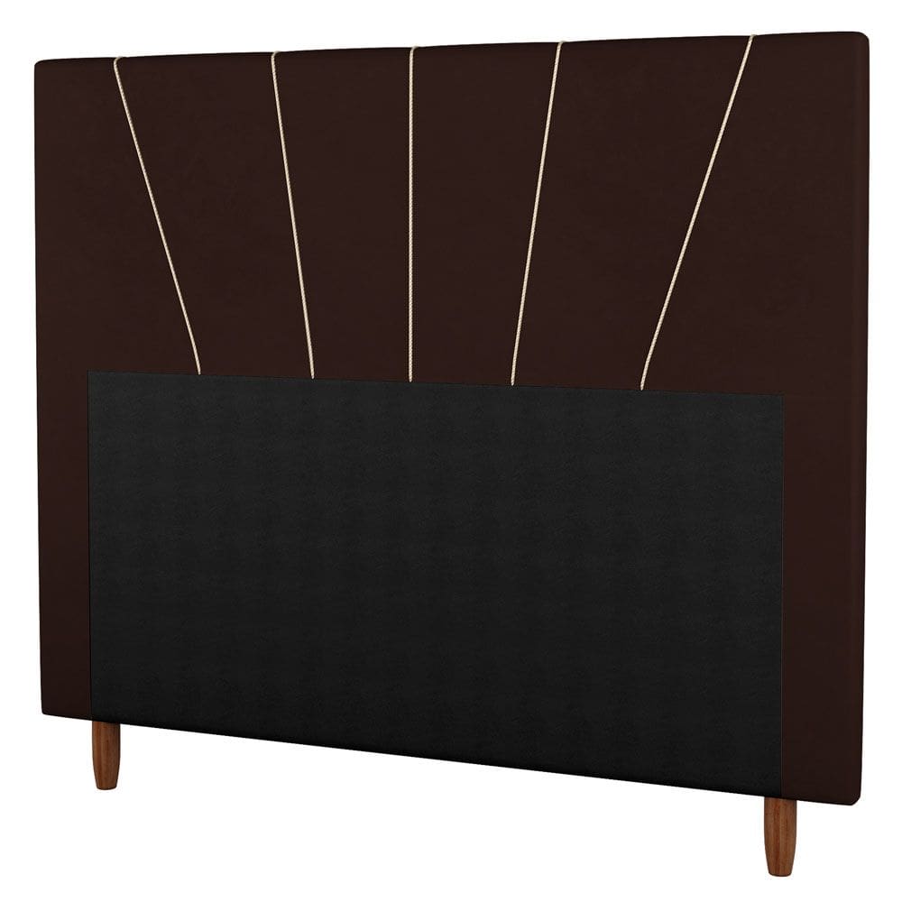 Cabeceira Cama Box Casal King Size Dallas 195cm Sintético Marrom - Abmaza