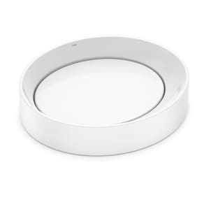 Cuba de Apoio Oval Sem Mesa 450cm x 400cm Design d5 Celite Branco