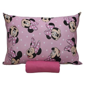 Jogo De Cama Portallar Solteiro Malha 100% Algodão Disney Big Minnie 2 Pçs Rosa