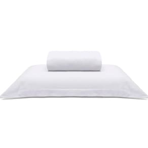 Jogo De Cama Buettner Solteiro Malha Liso 2 Peças Image Branco