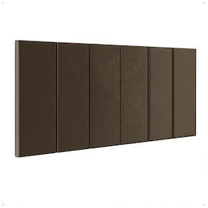 Cabeceira Suspensa Estofada Decoração Quarto Cama Box Casal 1,40 Julia Marrom Suede - Lojas RPM