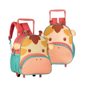 Mochila Infantil Escolar De Com Rodinha Girafas Diversão E Praticidade Para Os Pequenos
